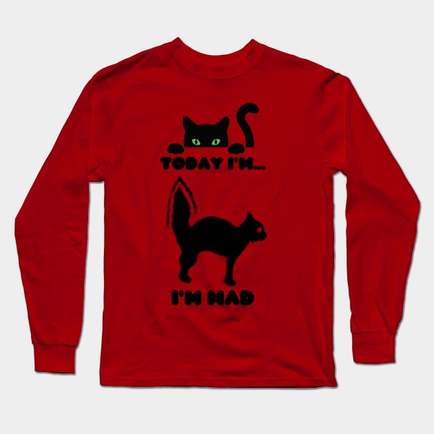 Cat feel mad Long Sleeve T-Shirt by ShopColDigital